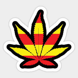 North Macedonia Pot Leaf Sticker